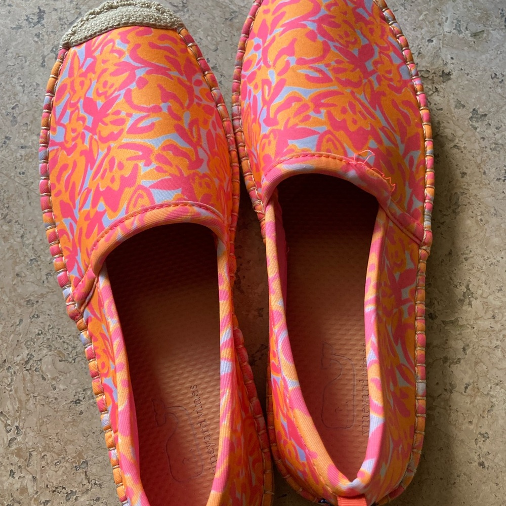 Women’s Pink & Orange Patterned Slip-On Espadrilles